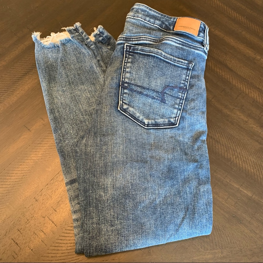 AE high rise cropped jeggings size 12
